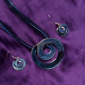 Abstract Necklace and Earring Set